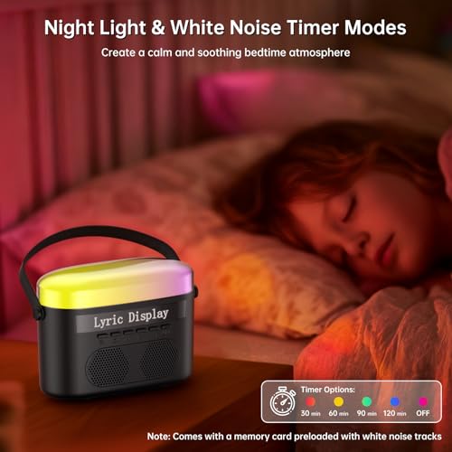 Portable Bluetooth Karaoke Machine with Lyrics Display Screen G10318