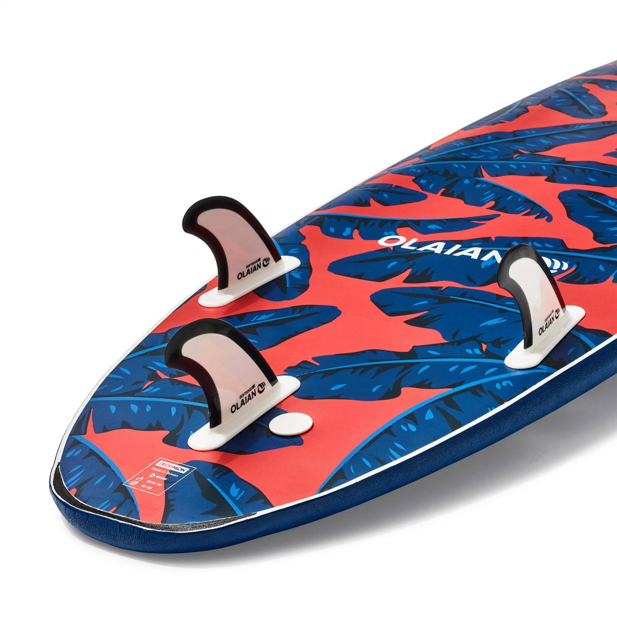 8&6x22 Foam Surfboard with Leash and 3 Fins Q90945