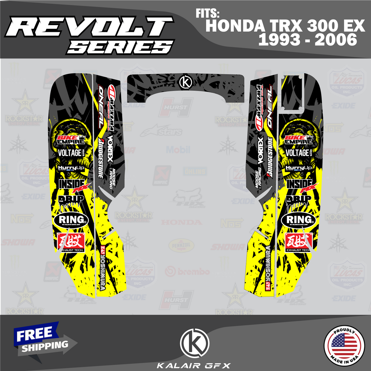 Graphics Kit for Honda ATV TRX 300EX R7618