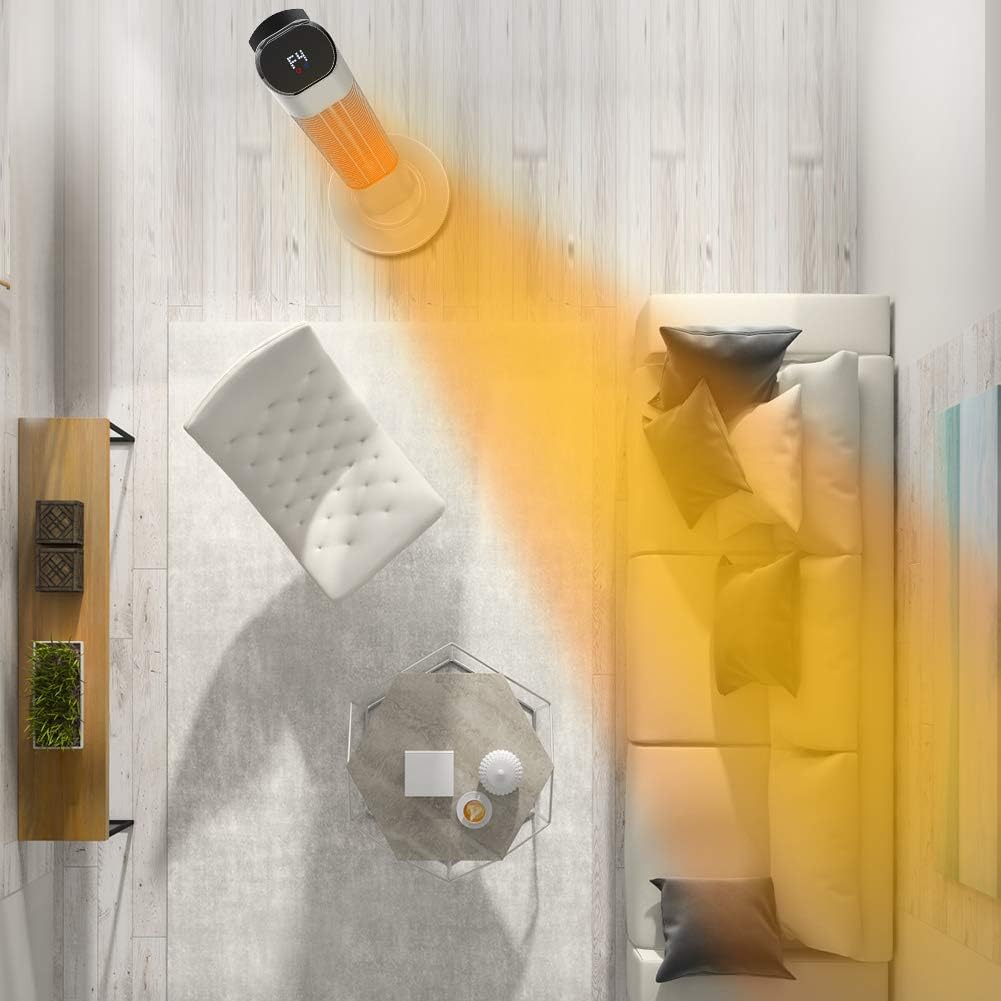 1500W Electric Infrared Standing Heater with Remote Control M449