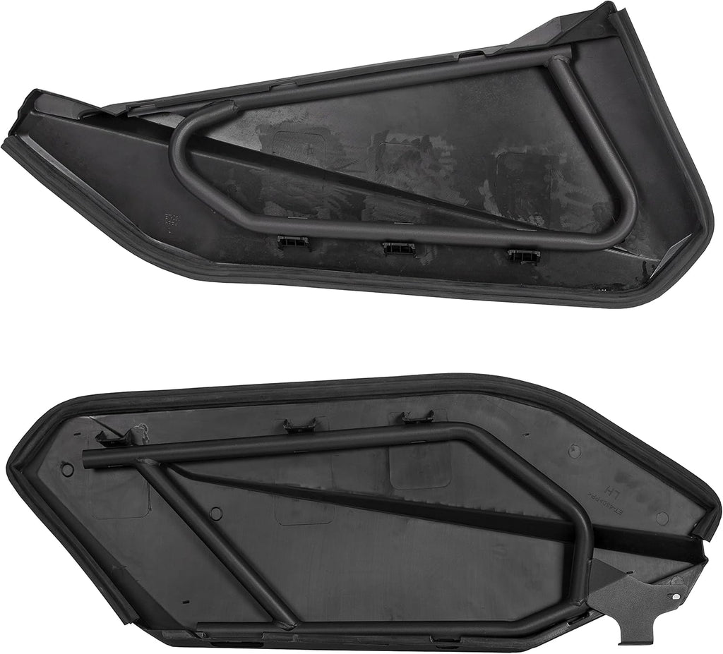 Lower Door Panel Insert with Metal Frame Black Pair O7925