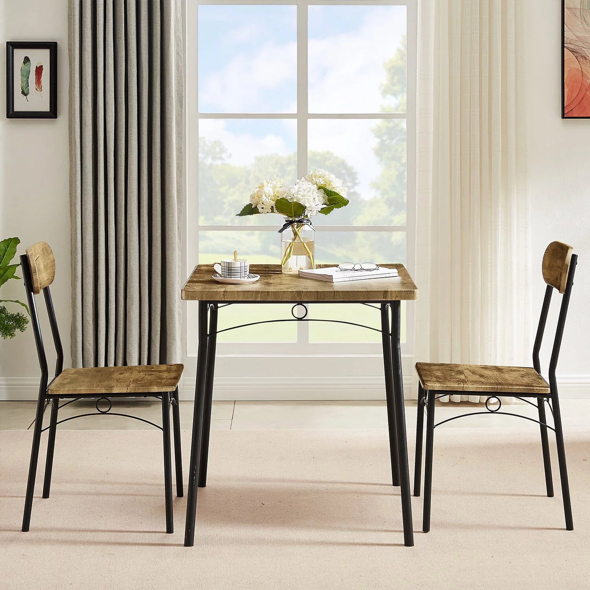 Wood Dining Table and 2 Chairs V224