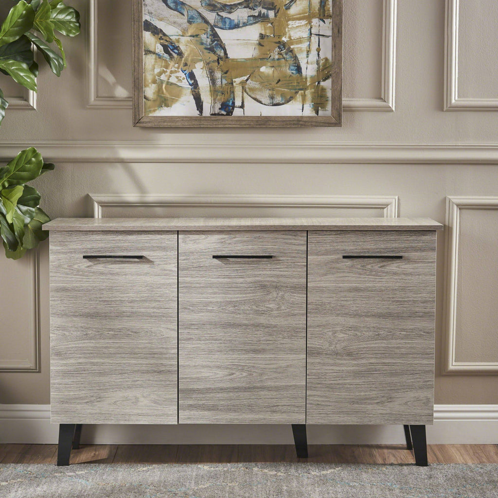 Charcoal Gray and Black Contemporary Rectangular Cabinet Z3222