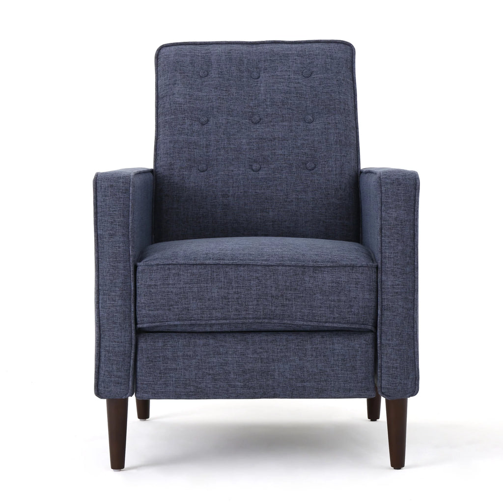 Dark Blue Tufted Fabric Recliner G237959