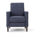 Dark Blue Tufted Fabric Recliner G237959
