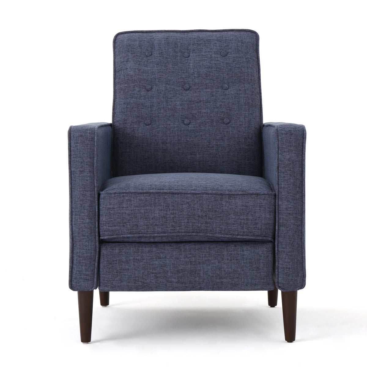 Dark Blue Tufted Fabric Recliner G237959