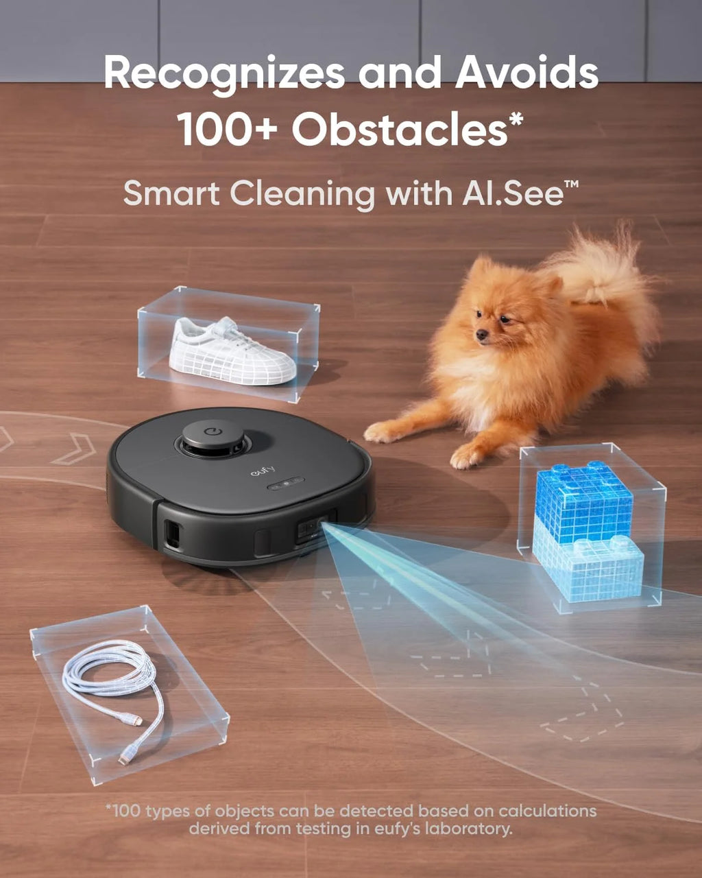 Robot Vacuum and Mop with 8,000 Pa Suction, Dual Mops with 12 mm Auto-Lift, AI Obstacle Avoidance I4144