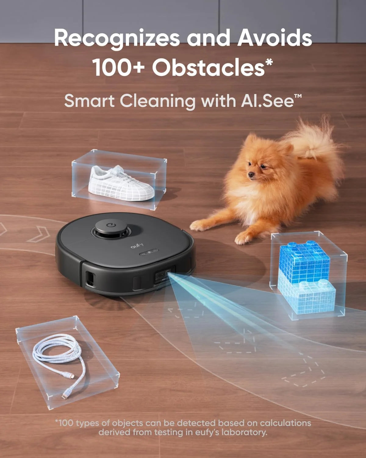 Robot Vacuum and Mop with 8,000 Pa Suction, Dual Mops with 12 mm Auto-Lift, AI Obstacle Avoidance I4144