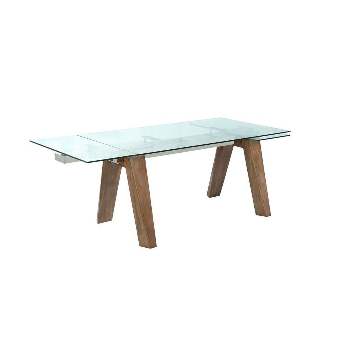 63" Steel and Glass Dining Table P10002