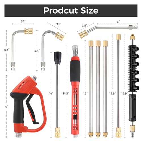 5000PSI Pressure Washer Gun with 21Pcs Accessories T930753