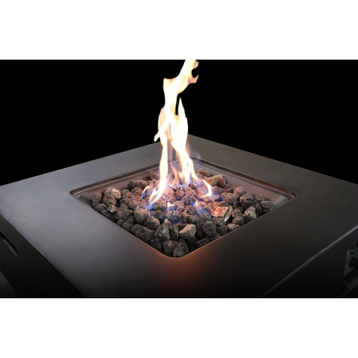 Charcoal Finish Square Fire Pit with Protective Lid G33062