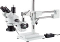 7X-45X Simul-Focal Stereo Zoom Microscope on Dual Arm Boom Stand with 144-LED Ring Light J52483