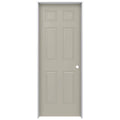 30 in. x 80 in. Desert Sand Painted Left-Hand Smooth Molded Composite MDF Single Prehung Interior Door T3911