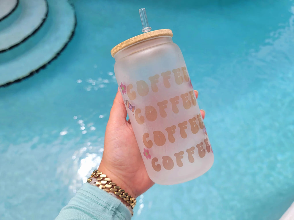 16 oz Coffee Beer Can Glass G7985