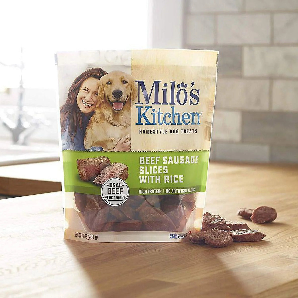 Beef and Rice Sausage Slices Dog Treats, 18 oz. D532