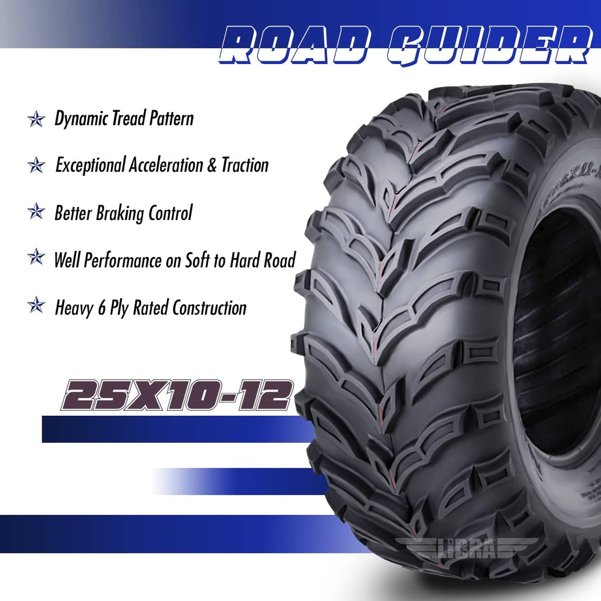 25x10-12 6PR ATV/UTV Tires Set of 4 Q1261