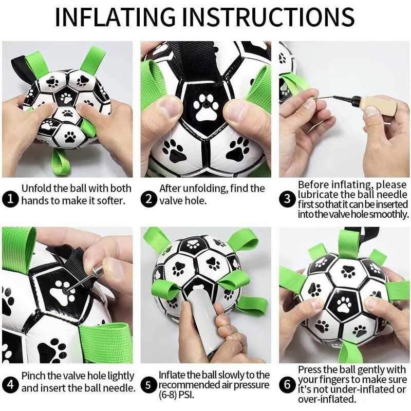 Dog Toys Soccer Ball with Straps D64119