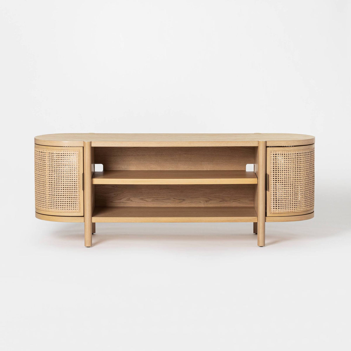 Natural Caned Door TV Stand F651579