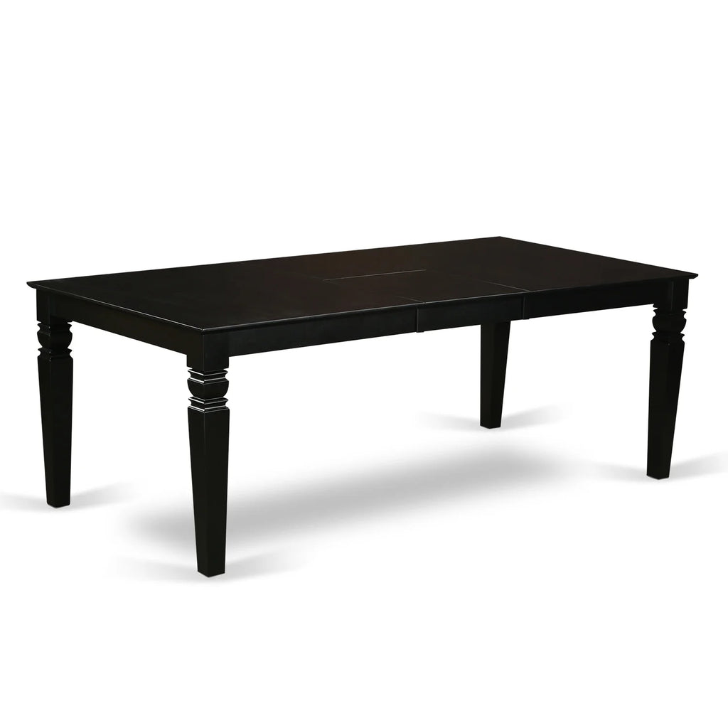 Black Leather Seat 7-piece Wood Dining Set E42338