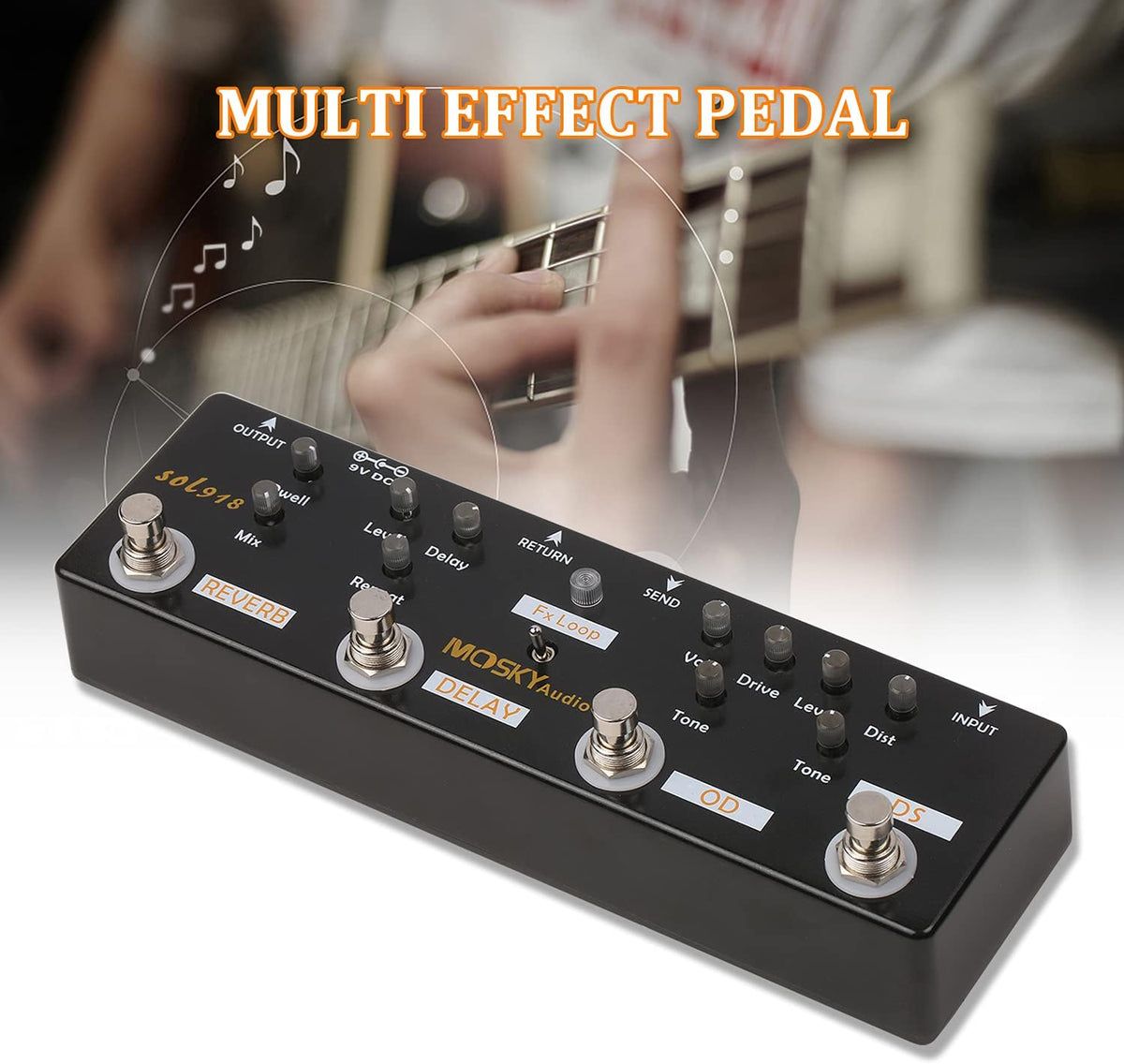 5-in-1 Multi Effect Guitar Pedal M629