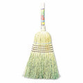 Corn Fiber Bristles Broom 56 Overall Length Natural 12 Carton U77102