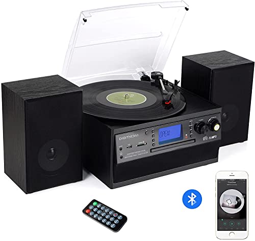 Bluetooth Record Player Turntable with Stereo Speaker R298