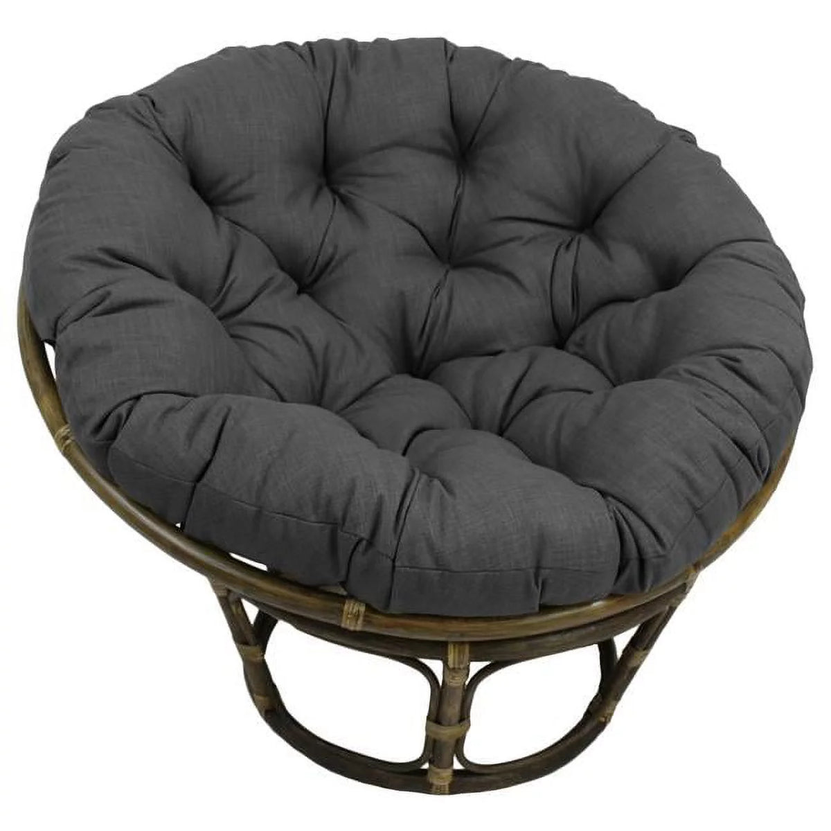Solid Outdoor Spun Polyester Papasan Cushion W105789