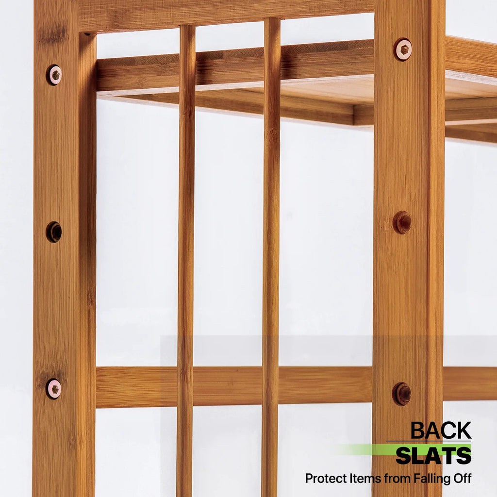 Bamboo 5 Shelves Adjustable Bookcase N340