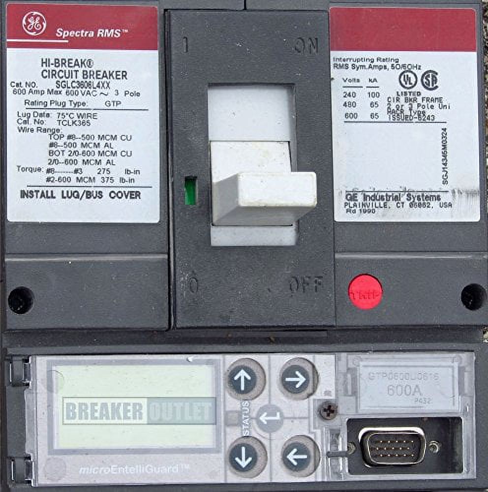 3 Pole 600 Amp 600v Spectra Circuit Breaker C9795