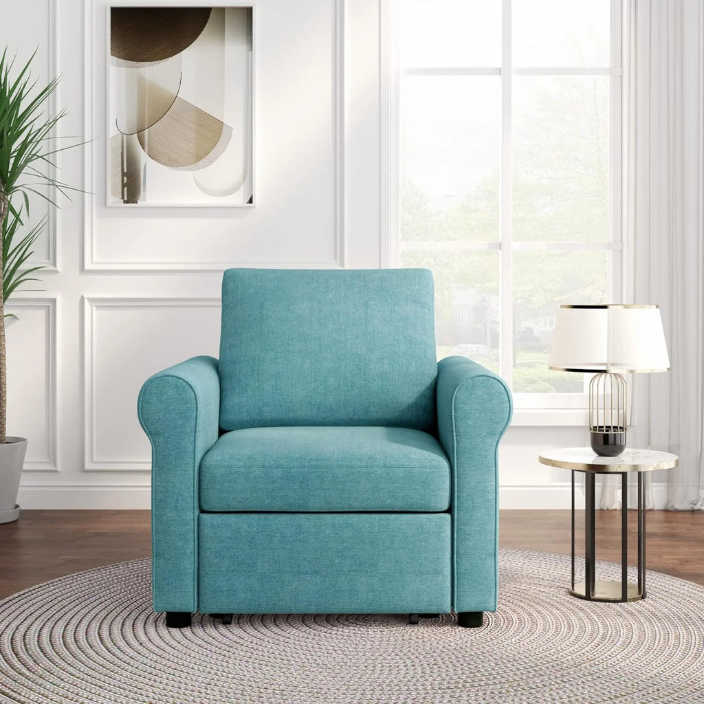 Teal Convertible Sleeper Chair Bed W844