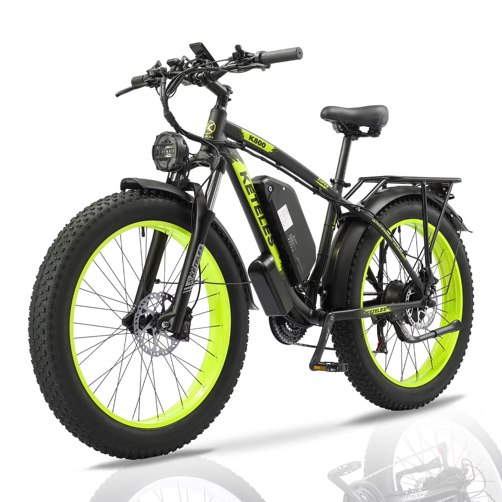 26" Fat Tire Electric Bicycle with 48V 17.5AH Removable Battery J458