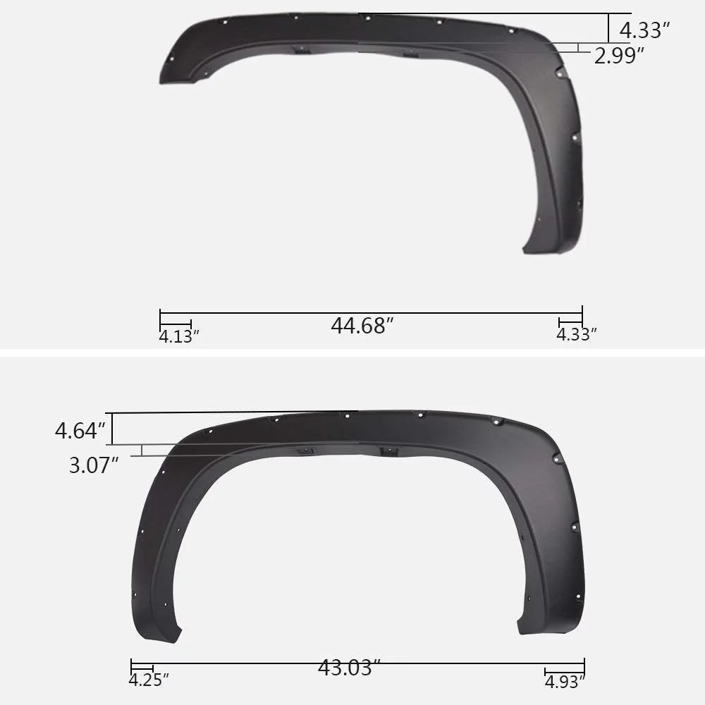 Wheel Cover Protector Fender Flares 4Pcs Q921