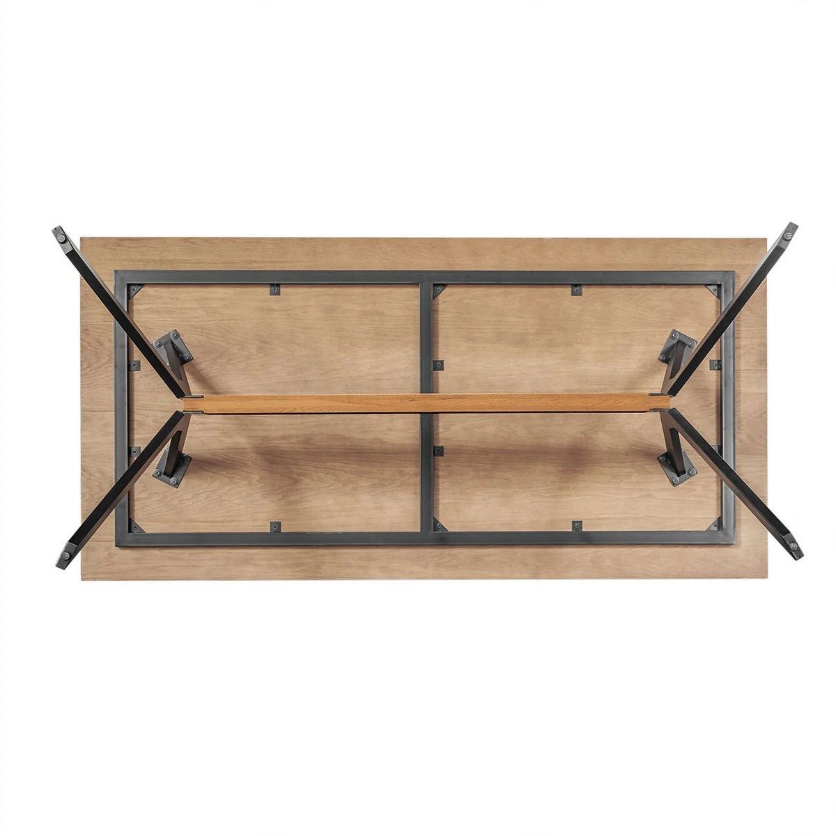 79 Inch Rectangular Wooden Dining Table with Trestle Base Z30765