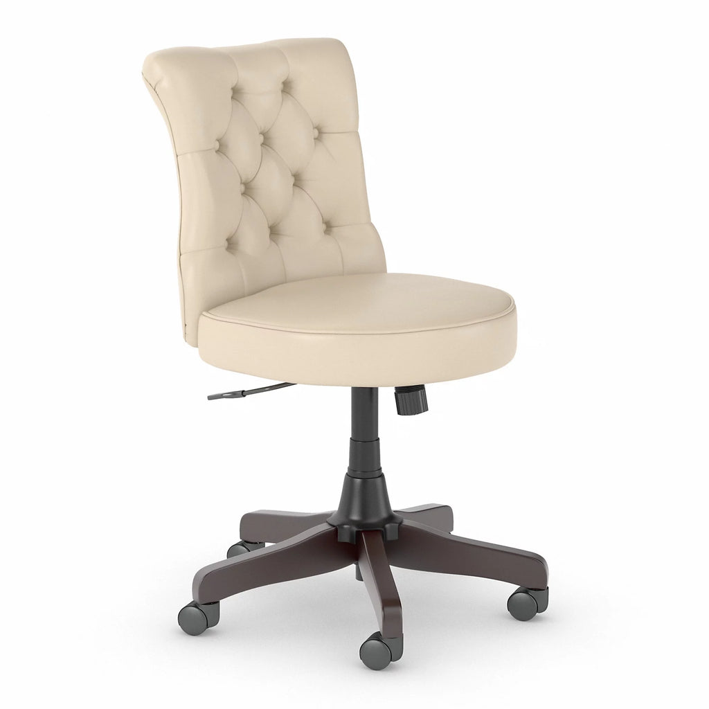 Antique White Leather Tufted Office Chair R67863