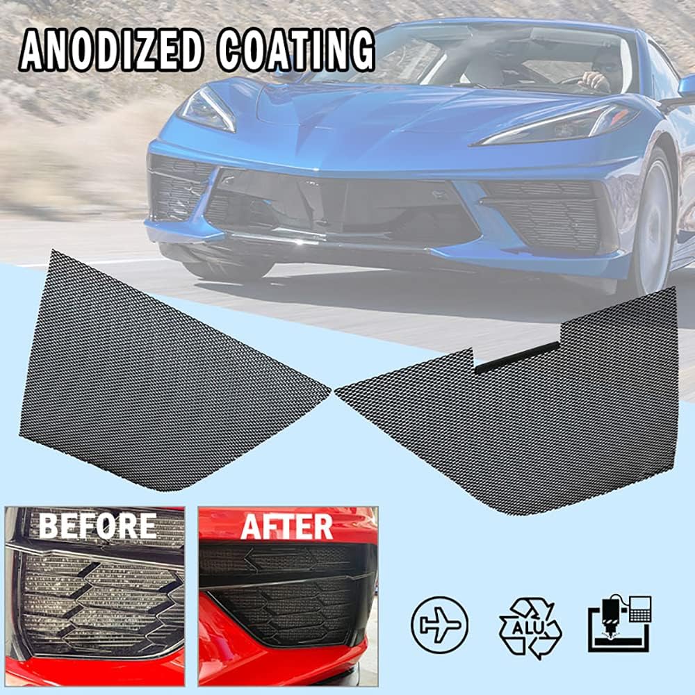 2Pcs Aluminum Car Grille Mesh Set for Corvette C8 2020-2022 E125291
