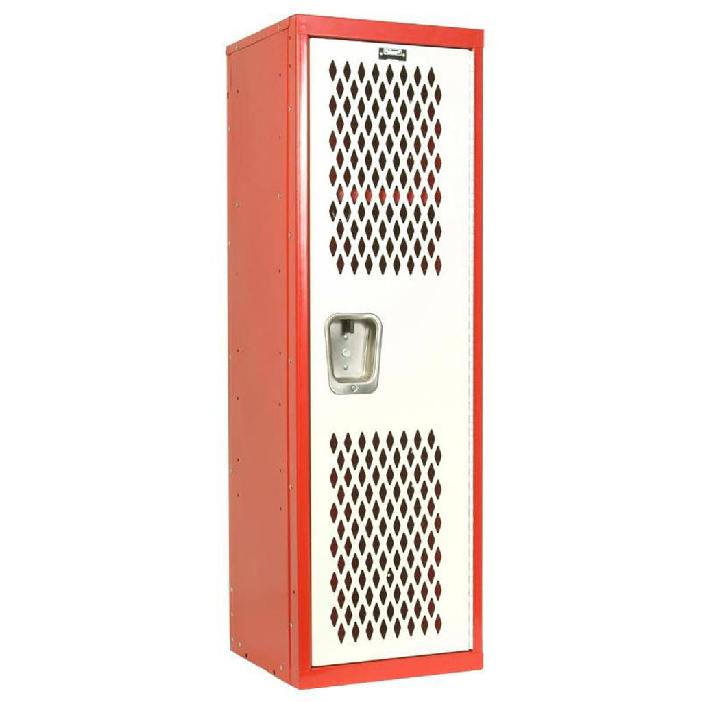 Red/White Single Tier Locker S918246