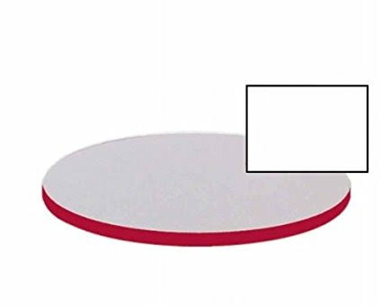 Walnut Round Cafe Table 60 in. White T8907