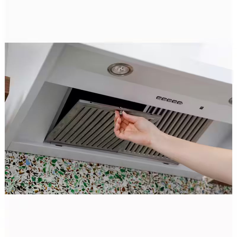 30 in. Wall Mount Range Hood with Light in Matte White A7944