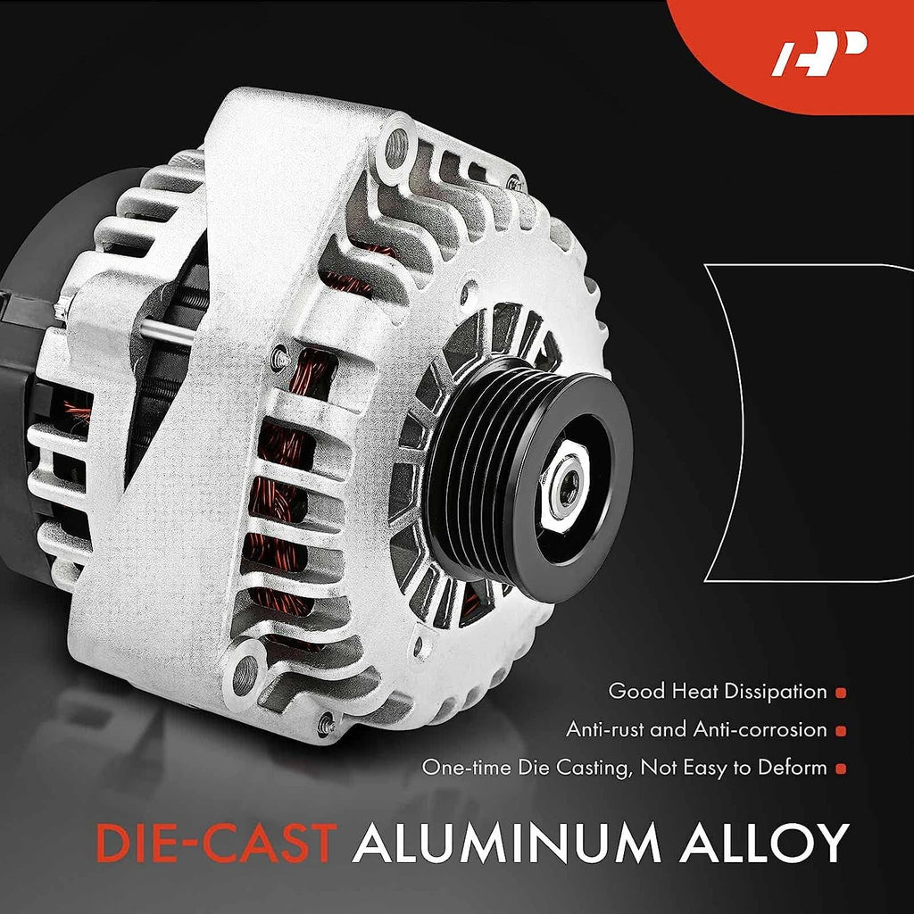 Alternator Compatible with Chevy Silverado 1500, Avalanche 1500, GMC Sierra 1500, Cadillac Escalade U545
