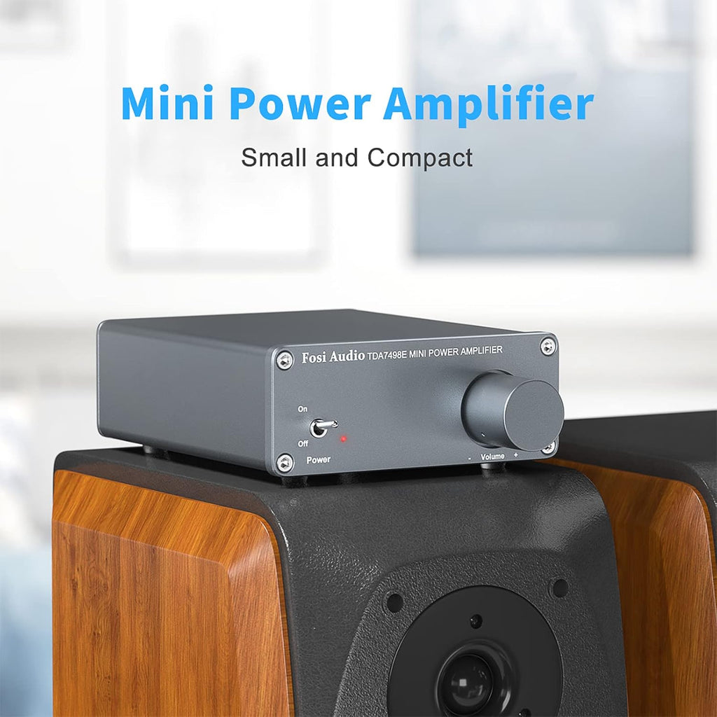 TDA7498E 2 Channel 160W x2 Stereo Audio Amplifier Mini Hi-Fi Class D Integrated Amp with 24V Power Supply Pack of 2 K5960