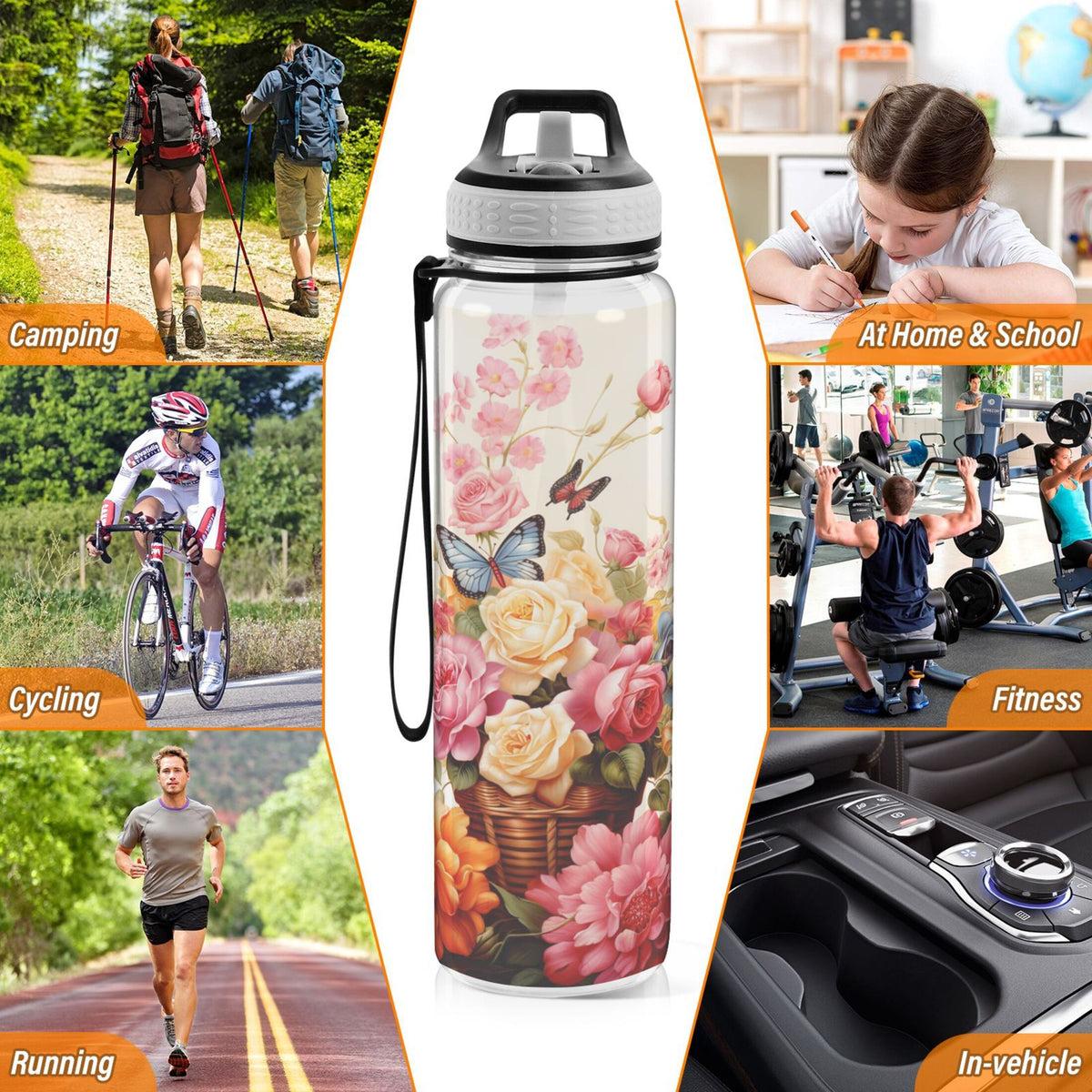 32oz Tritan Water Bottle with Straw E25742