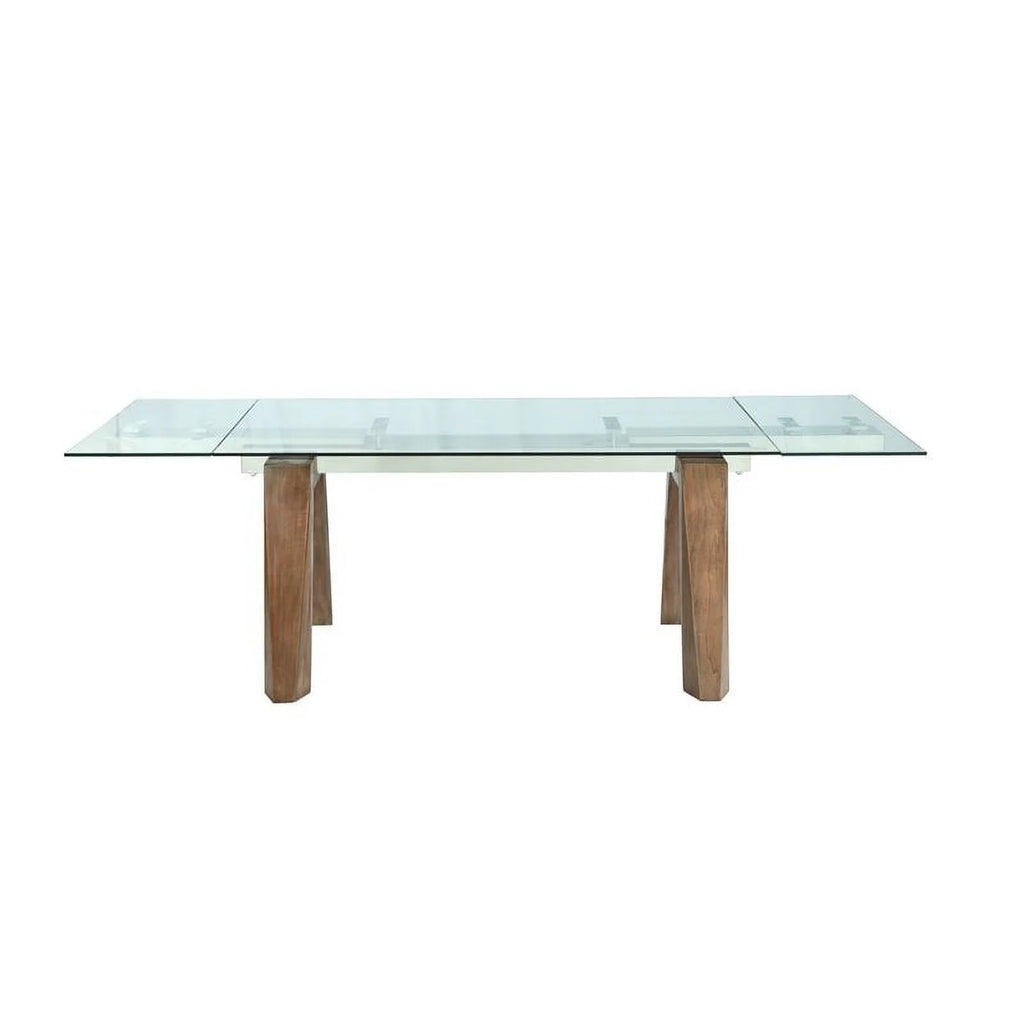 63" Steel and Glass Dining Table P10002