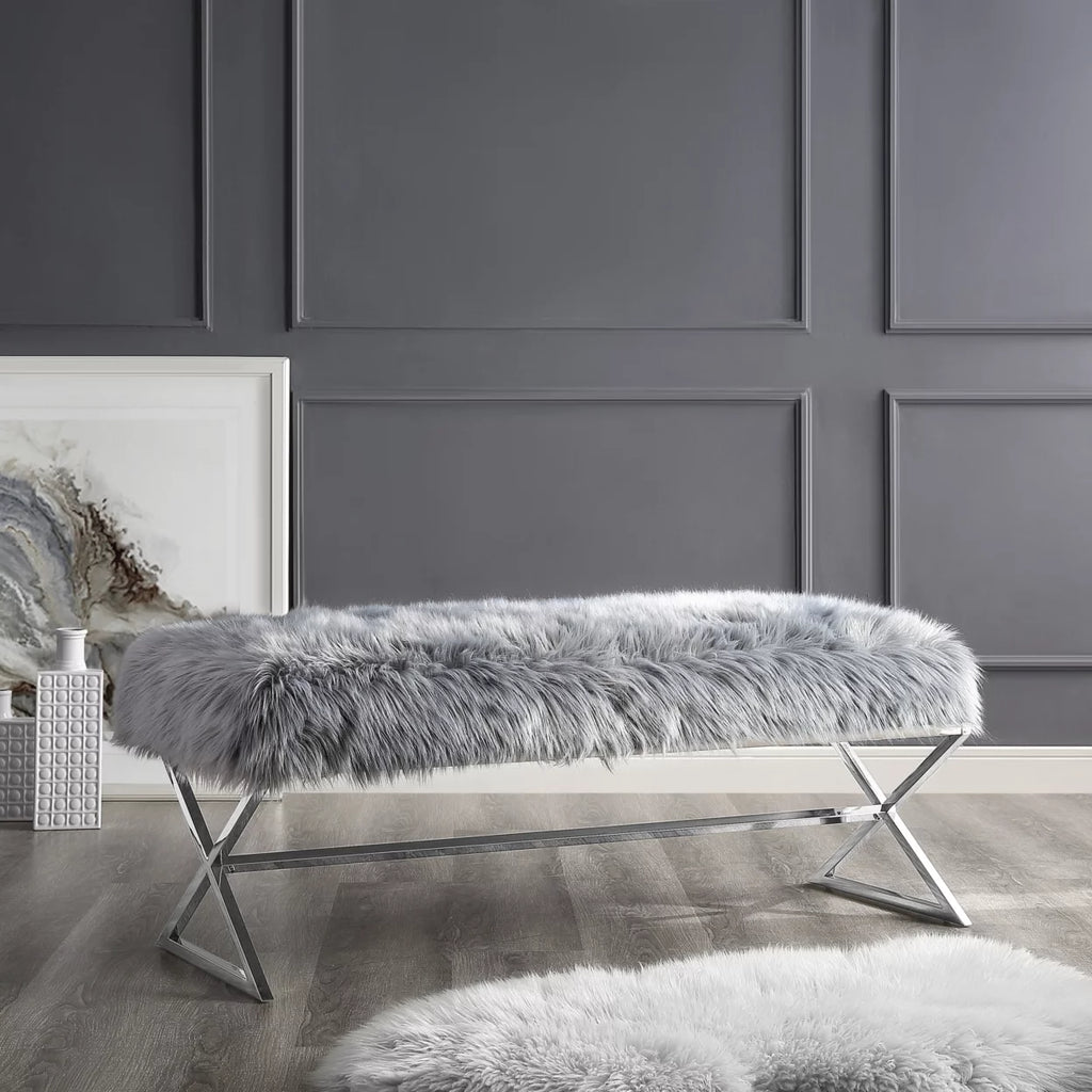 Faux Bench Stainless Steel Legs W8909