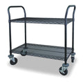 Black 2 Shelf Wire Cart I879