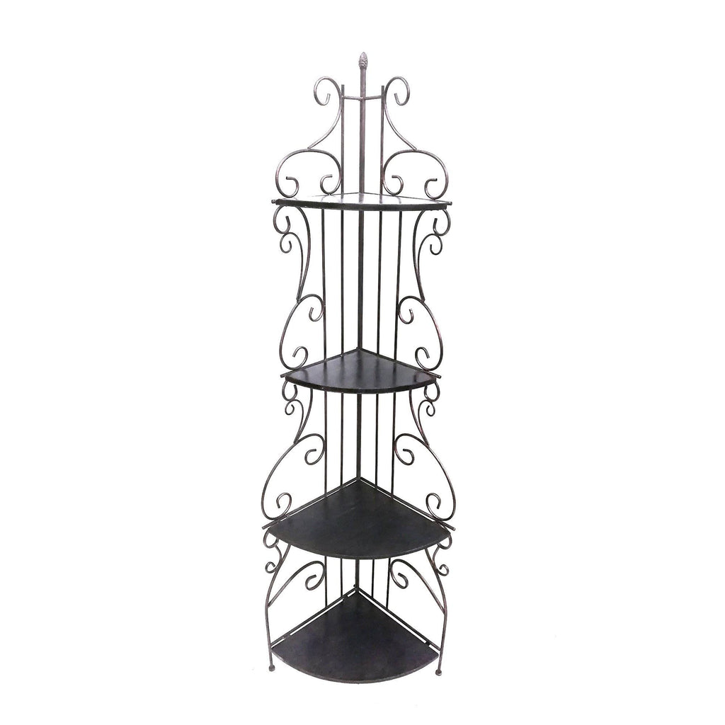 Four Tier Metal Corner Shelf Bookcase C416