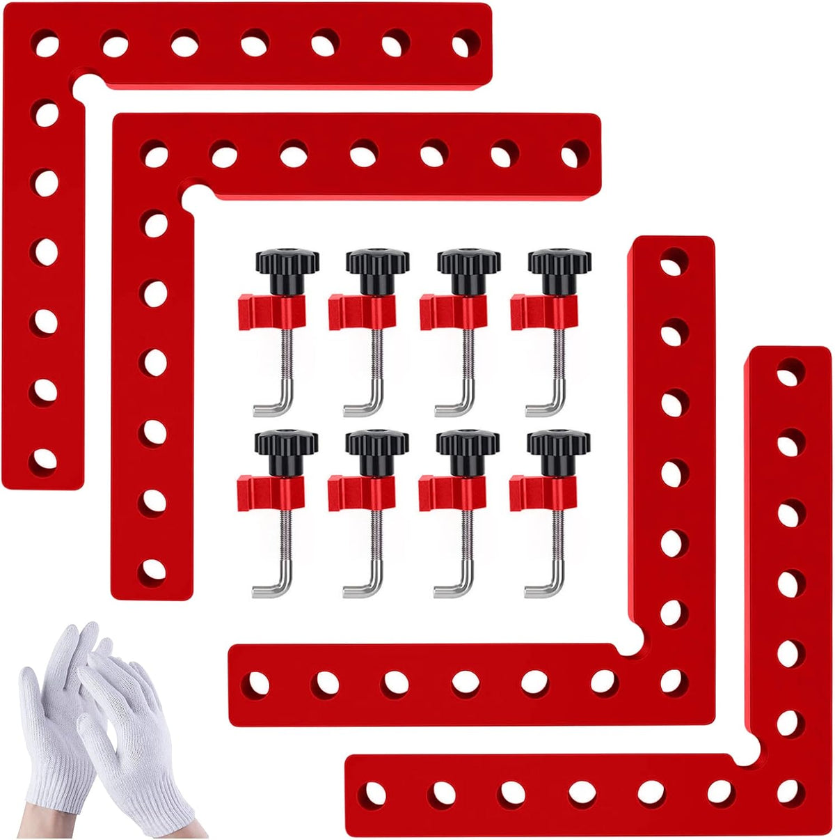 4 Pack 5.5 inch Aluminum 90 Degree Positioning Squares Q7415