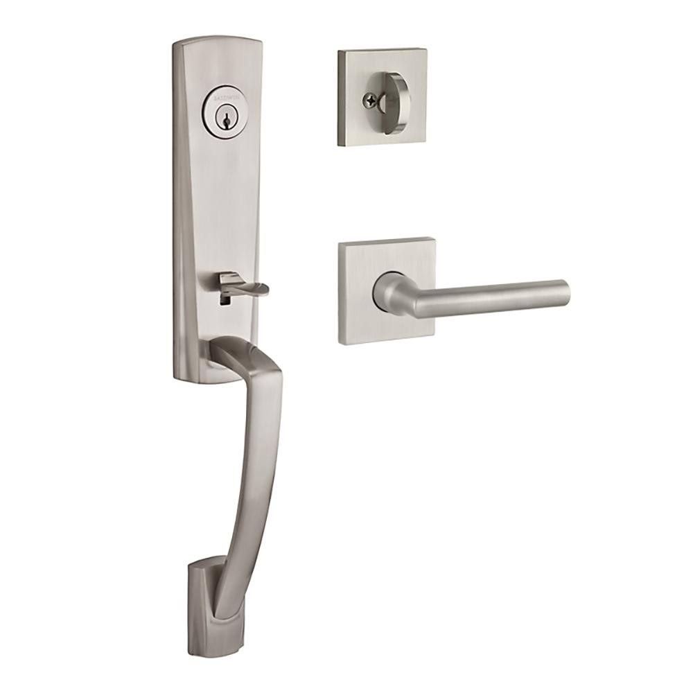 Satin Nickel Tube Lever Door Handleset R711816