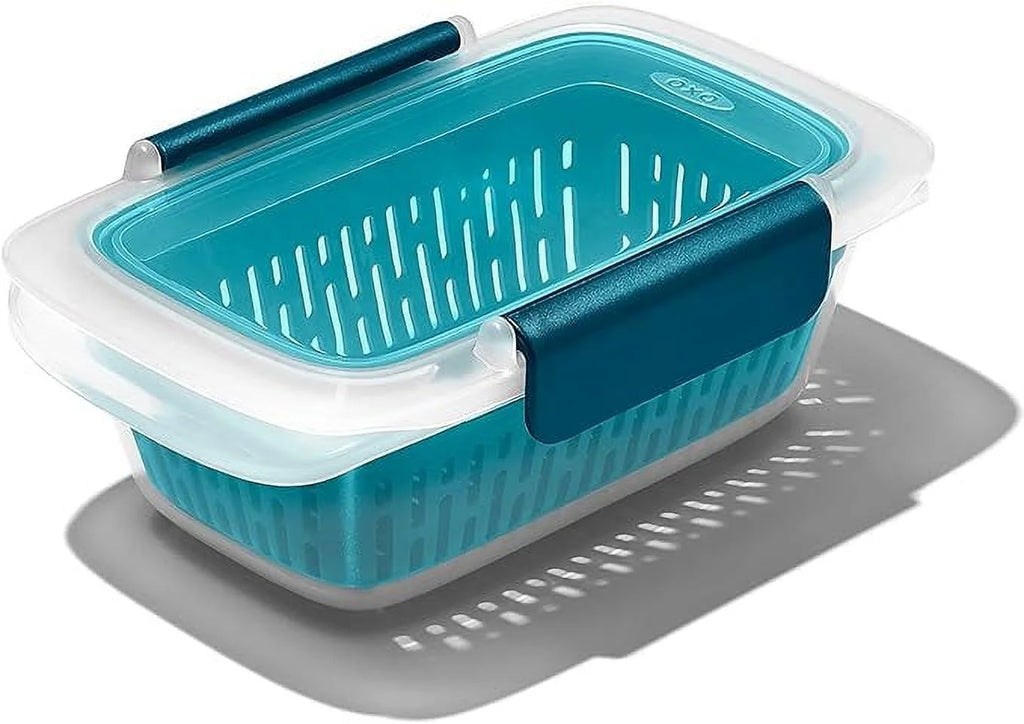 1.9 Cup Leakproof BPA Free Food Storage Container with Colander G41957