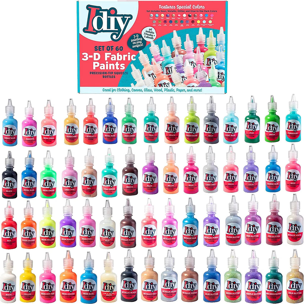 Set of 60 Colors Fabric Paints K898190