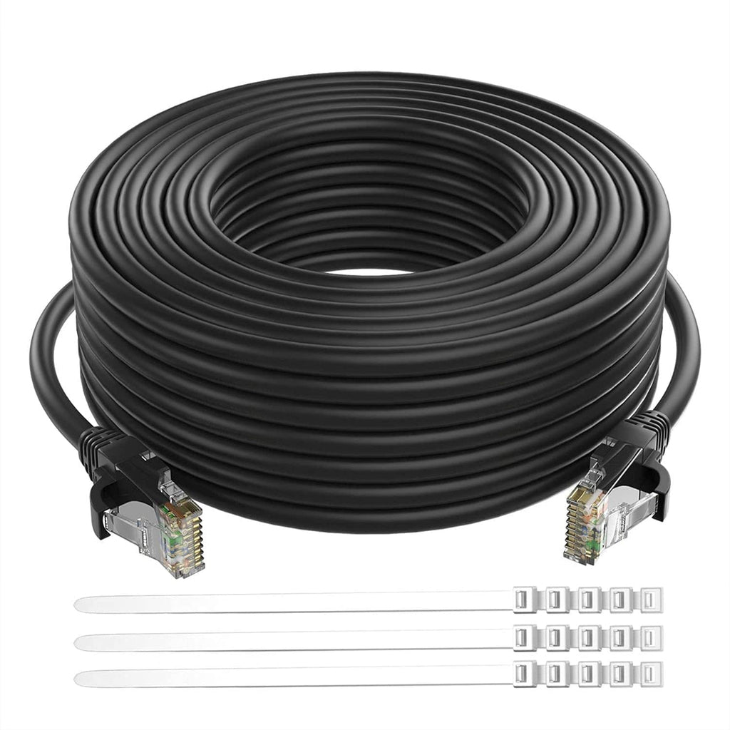 Cat6 Ethernet Cable 200 Feet Grey UTP RJ45 Internet Cable with 15 pcs Ties X5206